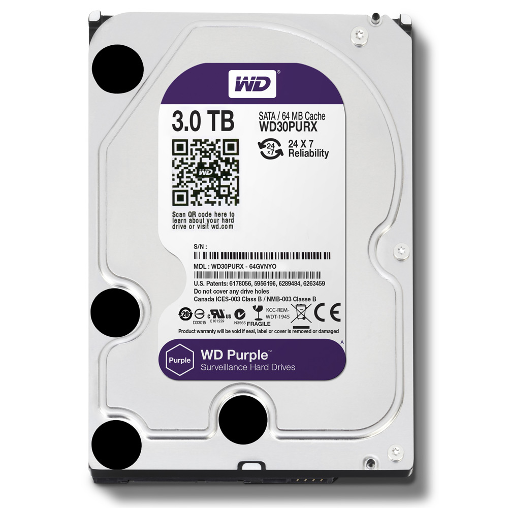 WD30PURZ 3 ТБ жесткий диск серии WD Purple для систем видеонаблюдения