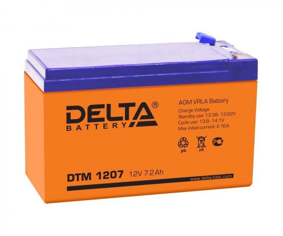 DELTA DTM 1207 аккумулятор 12 В, 7Ач