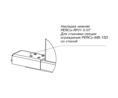 PERCo RF01 0-07 Накладка нижняя для стыковки дополнительной секции ограждения