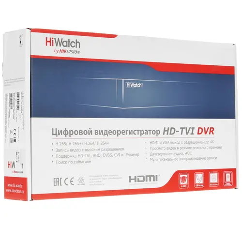 DS-H304QA(B) 4-х канальный гибридный HD-TVI регистратор c технологией AoC