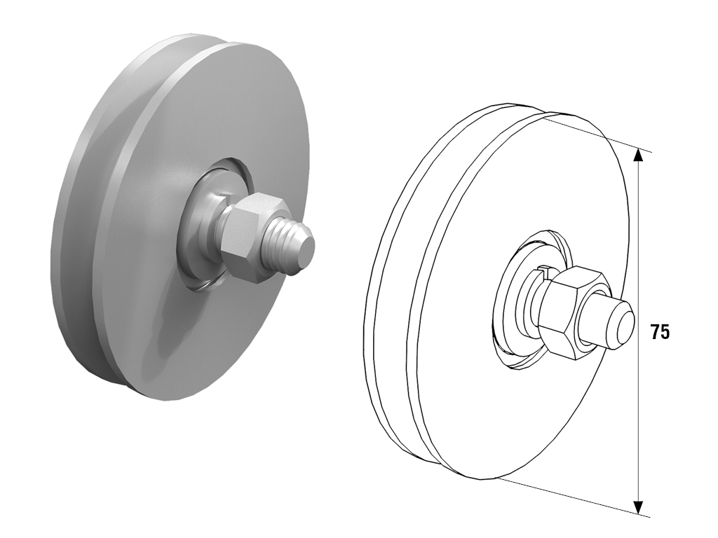 DoorHan 25140 Шкив стальной с подшипником