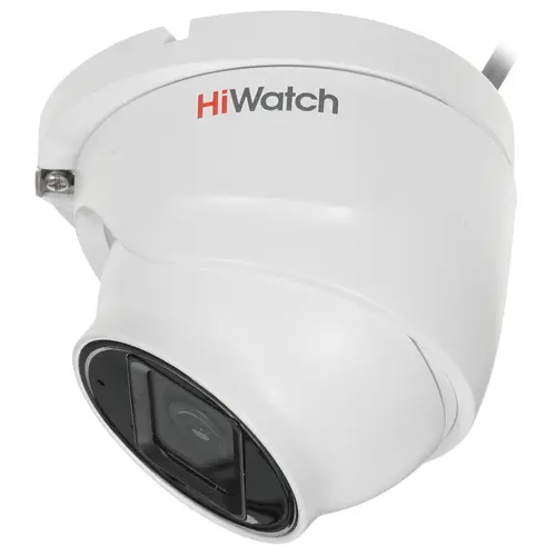 HiWatch DS-T203A Купольная HD-TVI видеокамера 2 Мп с EXIR-подсветкой до 30 м и микрофоном (6 мм)