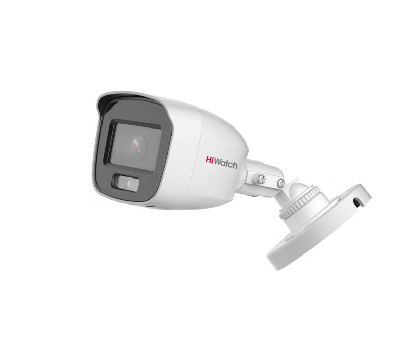 HiWatch DS-T200L(B) 2Мп цилиндрическая HD-TVI камера с LED-подсветкой до 20м и ColorVu (2.8mm)