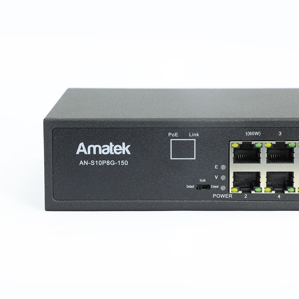 Amatek AN-S10P8G-150 10-портовый 100/1000 Мбит/с коммутатор с HiPoE