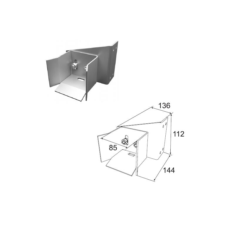 DoorHan DHS2034006 Ловитель нижний для балки 71х60х3,5