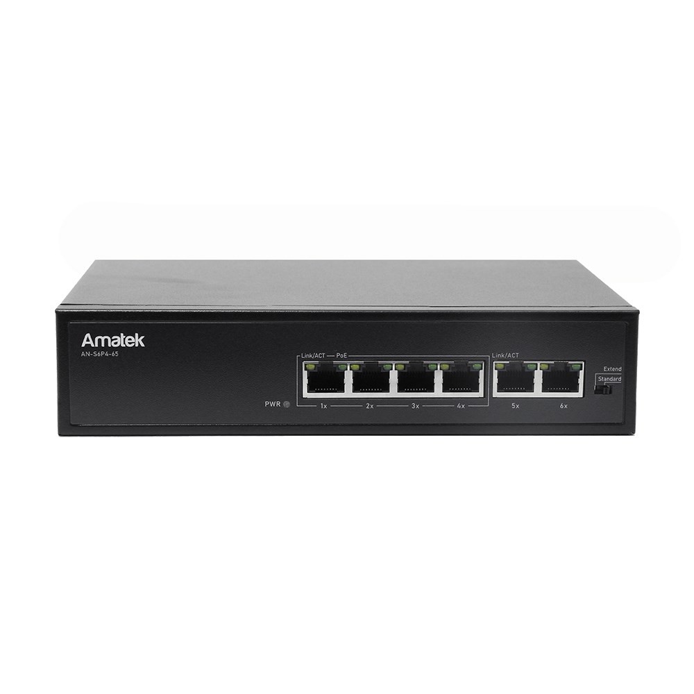 Amatek AN-S6P4-65 6-портовый 100 Мбит/с коммутатор с PoE+