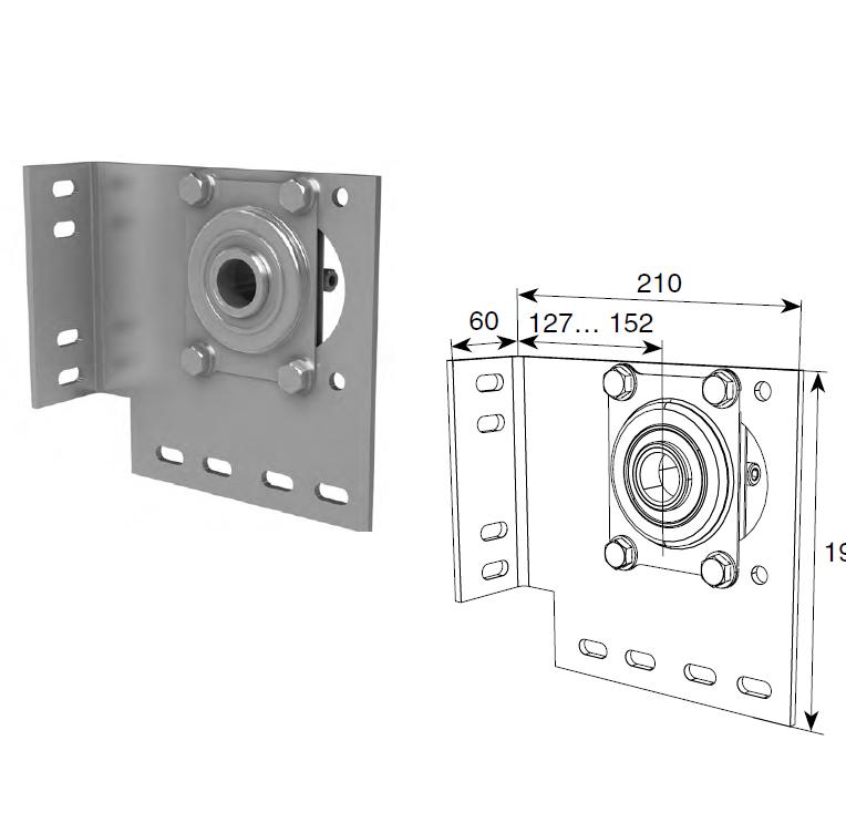 DoorHan 13011 Кронштейн концевой для вала 1.25"