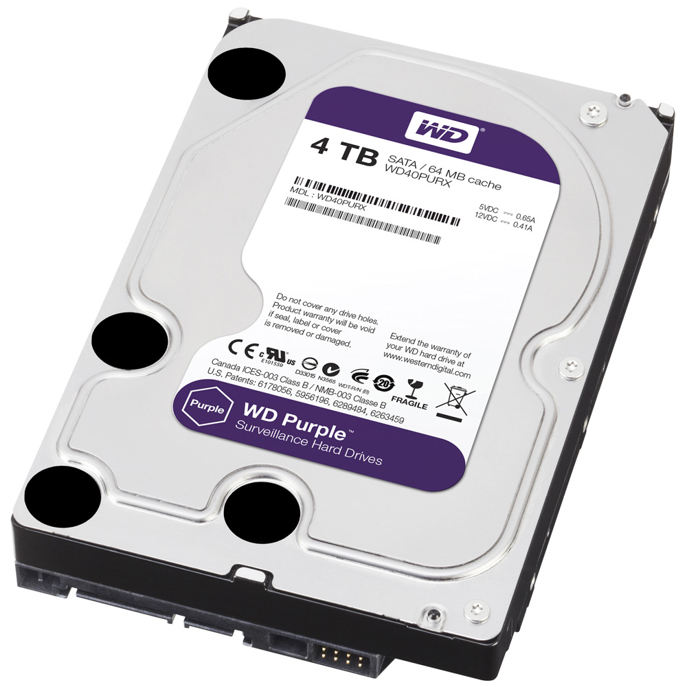 WD40PURZ 4 ТБ жесткий диск серии WD Purple для систем видеонаблюдения