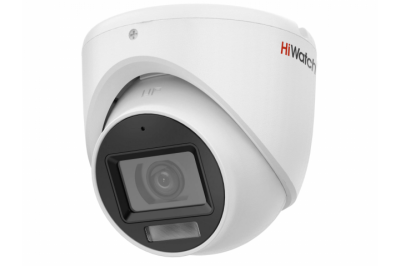 HiWatch DS-T203A(B) 2Мп купольная HD-TVI камера с гибридной подсветкой EXIR/LED до 30/20м (3.6 мм)