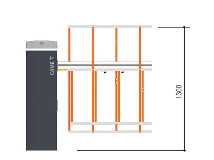 HURDE Block-A1 Combo Long 4 (11-64) Антивандальный шлагбаум из оцинкованной стали до 3 метров 