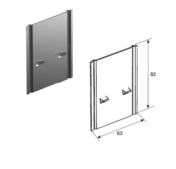 DoorHan SPVPT31-82 Пластина крепления сдвоенных горизонтальных направляющих (82мм)