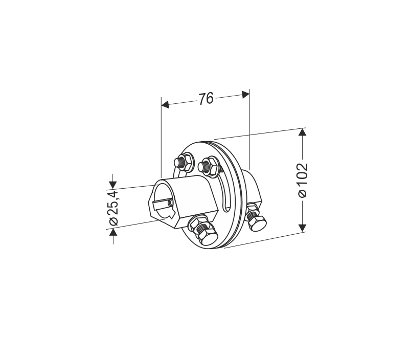 Zaiger 25034-1K Муфта соединительная регулируемая 120мм в сборе