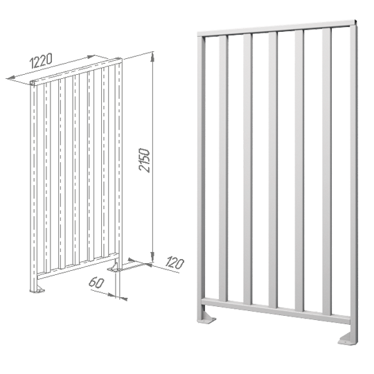 Ограждение полноростовое 1220