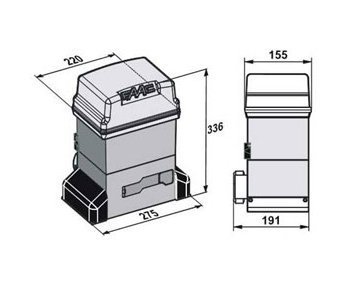 FAAC 844 R 109896 привод для откатных ворот до 2200 кг