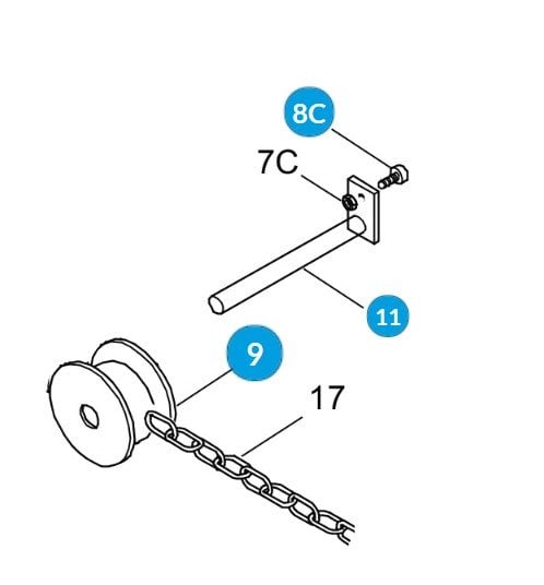 CAME 119RIX008 Шкив цепи CAT-X