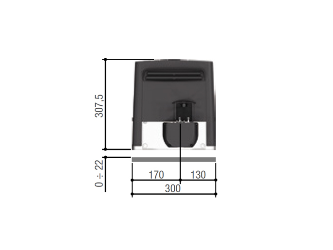 CAME BX704AGS привод для откатных ворот до 400 кг