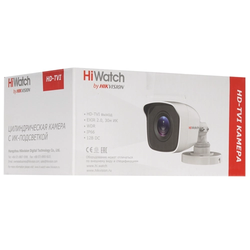 HiWatch DS-T200S Цилиндрическая HD-TVI видеокамера 2Мп с EXIR-подсветкой до 30 м (3.6 мм)