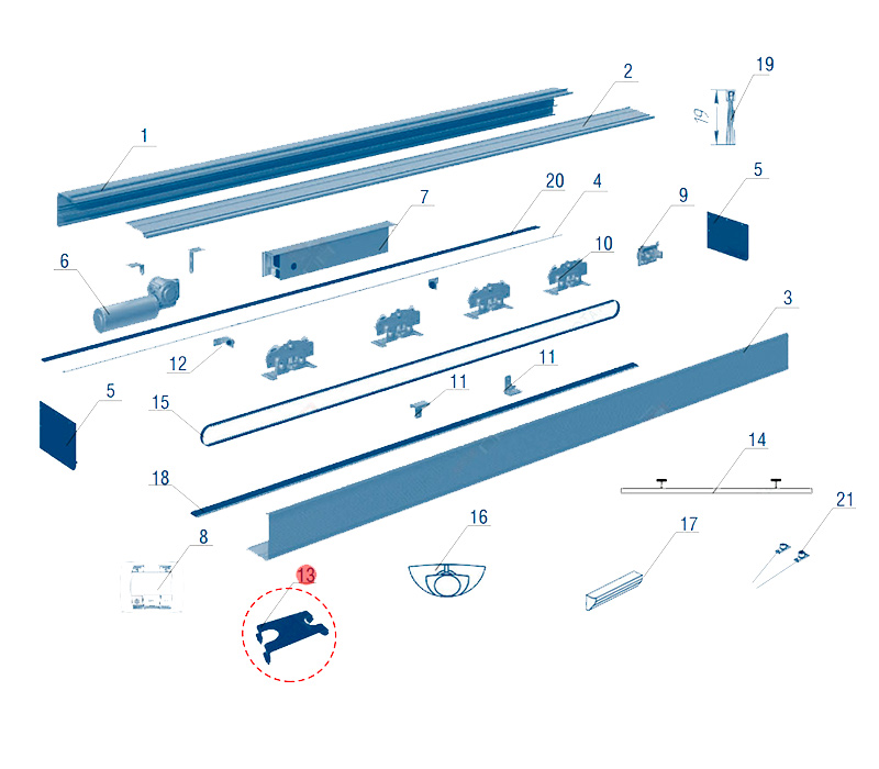 DoorHan AD-33SP Крепления для проводов(комплект) AD-SP