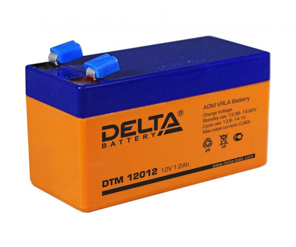 DELTA DTM 12012 аккумулятор 12 В, 1.2Ач