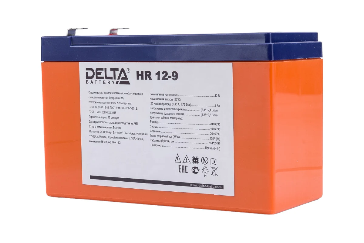 Delta HR 12-7.2 Аккумулятор герметичный свинцово-кислотный