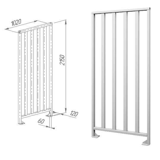 Ограждение полноростовое 1020