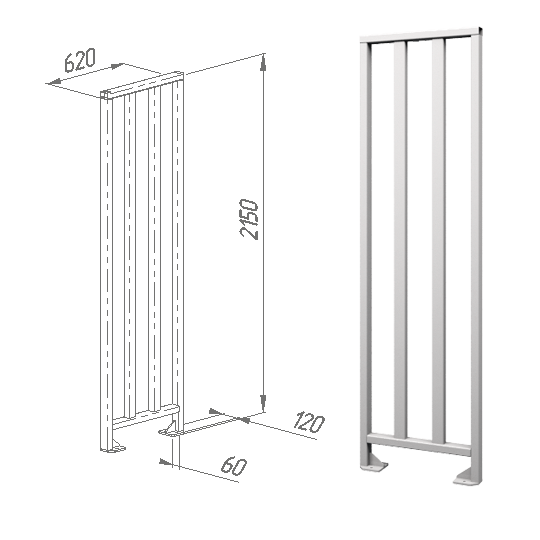 Ограждение полноростовое 620