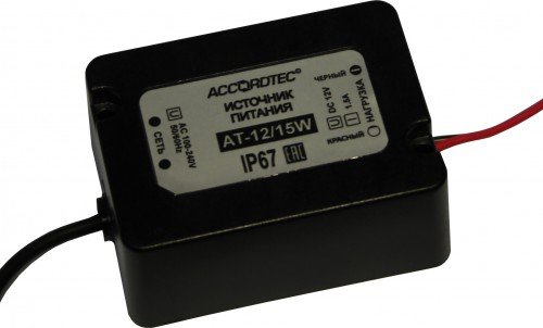 AccordTec AT-12/15W блок питания 12 В, выходной ток 1.5А