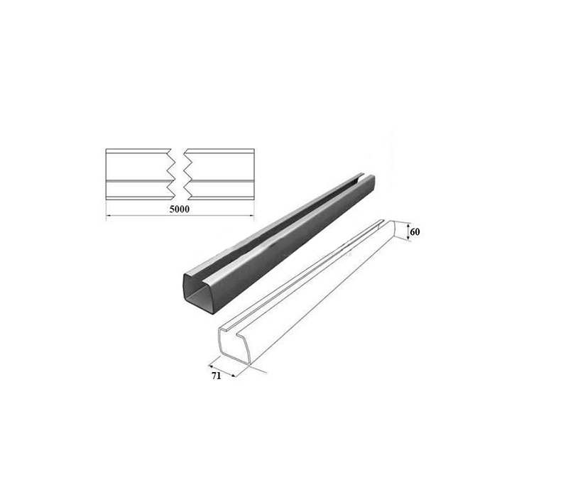 DoorHan DHS20365/22 Система роликов и направляющих для балки х/к 71х60х3,5 L=5000мм