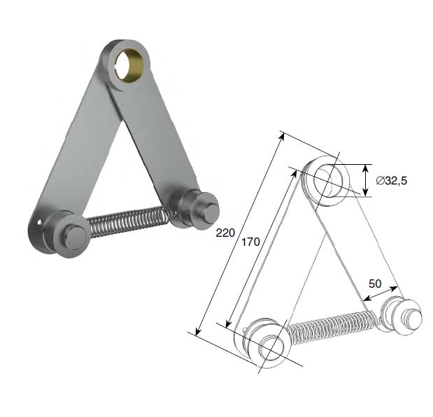 DoorHan DH25243 Устройство натяжения цепи для вала 1.25" для системы двойного вала