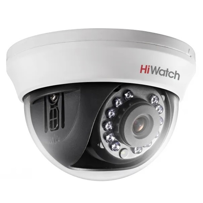 HiWatch DS-T591(C) 5Мп внутренняя купольная HD-TVI камера с ИК-подсветкой до 20м (3.6 мм)