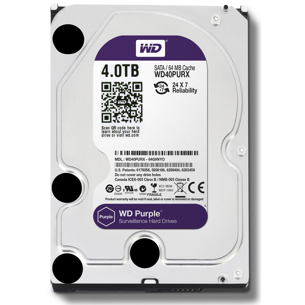 WD40PURZ 4 ТБ жесткий диск серии WD Purple для систем видеонаблюдения