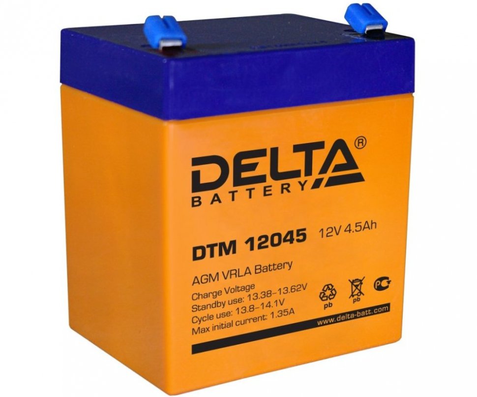 DELTA DTM 12045 аккумулятор 12 В, 4.5Ач